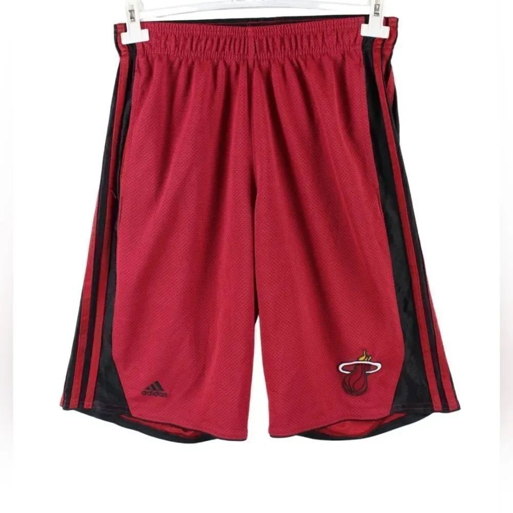 Adidas NBA Miami Heat Basketball Shorts Red XL